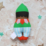 Christmas elf rattle soft toy