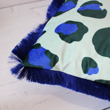 Large Leopard Print Velvet Cushion