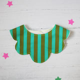 Christmas Festive Scalloped Baby Bib