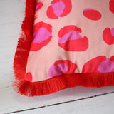 Large Leopard Print Velvet Cushion