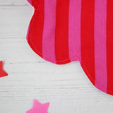 Christmas Festive Scalloped Baby Bib