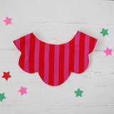 Christmas Festive Scalloped Baby Bib