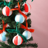 Personalised Striped Ceramic Christmas Bauble