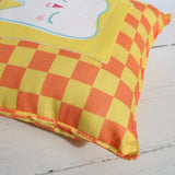 Personalised Checkerboard Tooth Cushion