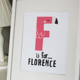 A3 Personalised Alphabet Letter Print
