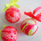 Neon Marbled Bauble