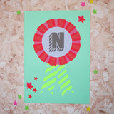 Personalised rosette screen print