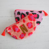 Leopard velvet coin purse