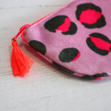 Leopard velvet coin purse