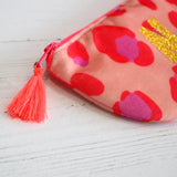 Leopard velvet coin purse