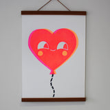 Happy Balloon Screen Printed Poster