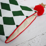 Personalised harlequin Christmas stocking