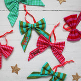 Personalised bow Christmas decoration