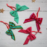 Personalised bow Christmas decoration