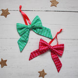 Personalised bow Christmas decoration
