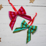 Personalised bow Christmas decoration