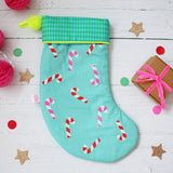 Candy cane Christmas stocking