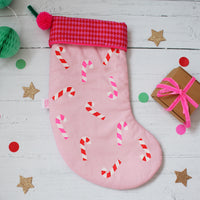 Candy cane Christmas stocking