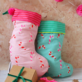 Candy cane Christmas stocking