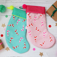 Candy cane Christmas stocking