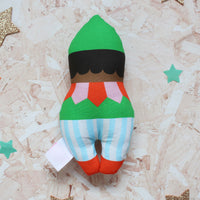 Christmas elf rattle soft toy