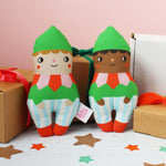 Christmas elf rattle soft toy