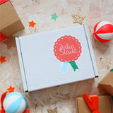 Christmas elf rattle and bib baby gift set