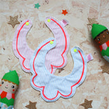 Christmas elf rattle and bib baby gift set