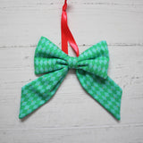 Personalised bow Christmas decoration