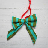 Personalised bow Christmas decoration