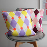 Bright Harlequin Screen Printed