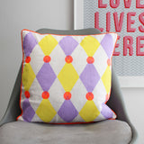 Bright Harlequin Screen Printed