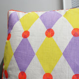 Bright Harlequin Screen Printed