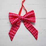 Personalised bow Christmas decoration