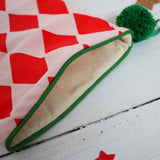 Personalised harlequin Christmas stocking