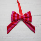 Personalised bow Christmas decoration