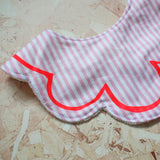 Striped scalloped bib