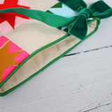 Bright personalised quilted Christmas stocking