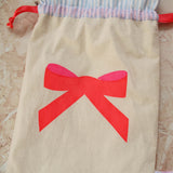 Bow reusable Christmas gift bag set