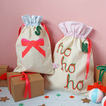 Bow reusable Christmas gift bag set