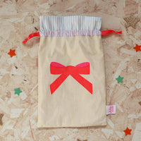Bow reusable Christmas gift bag set