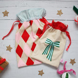 Bright reusable Christmas gift bags