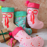 Candy cane Christmas stocking