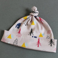 Organic Knotted Baby Hat - Pink, Cream or Blue
