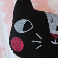 Black Confetti Cats Cushion