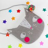 Grey Confetti Cats Bag