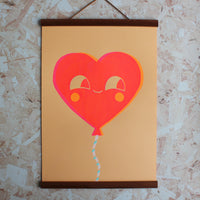 Happy Balloon Screen Printed Poster