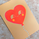 Happy Balloon Screen Printed Poster