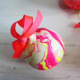 Neon Marbled Bauble
