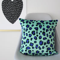 Leopard Print Velvet Cushion